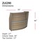 Linea Italia Curved Reception Desk with Counter, 72 inW x 32 inD x 46 inH, Gray/N. Walnut ZUI290 - alternate 5